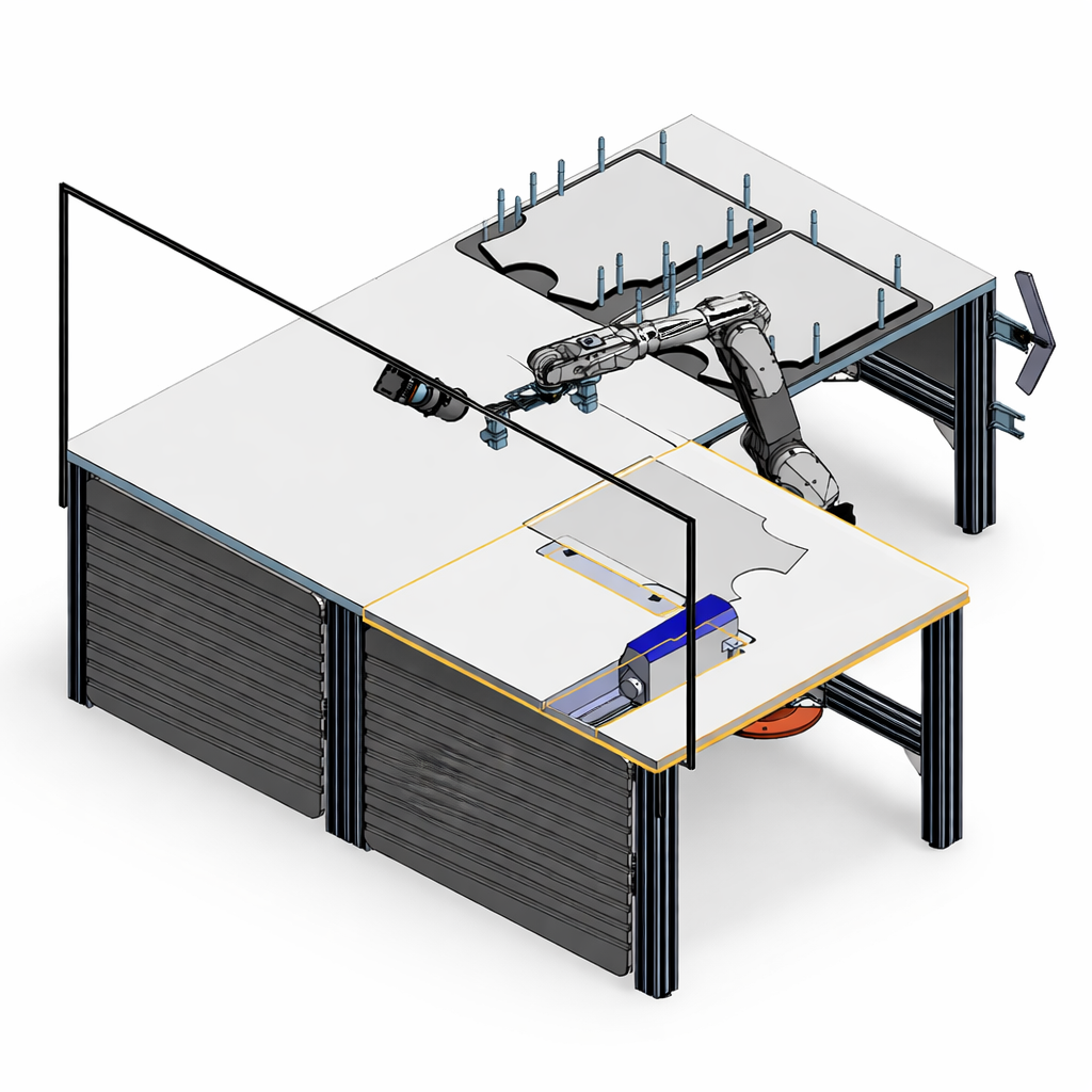 Cell, gripper and process monitoring setup