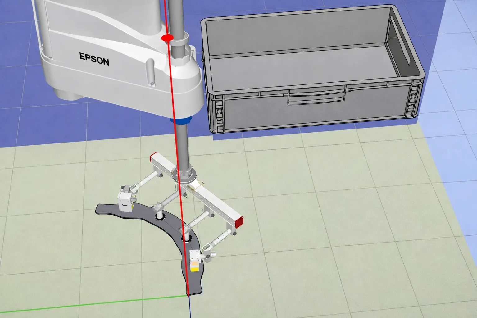 Simulation of roboto sewing